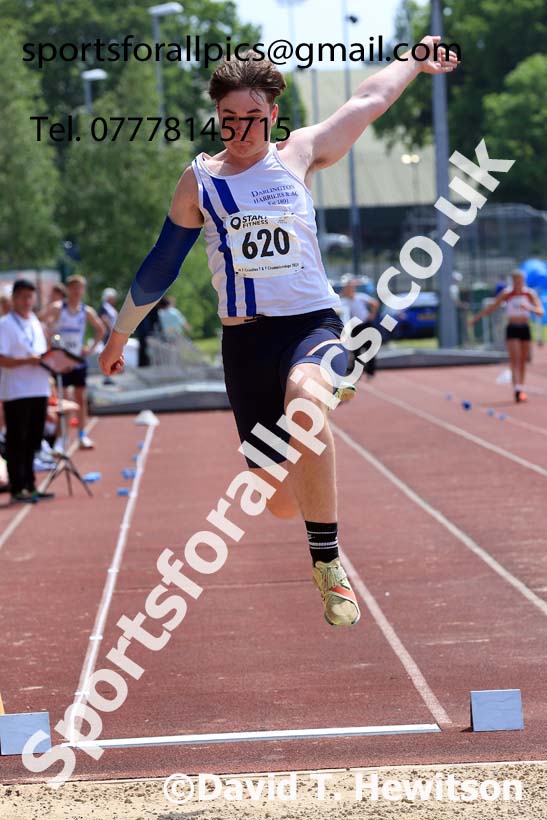 Mens Under-20s Long Jump, 2024 North Eastern Track and Field Champs., Middlesbrough.  Photo: David T. Hewitson/Sports for All Pics